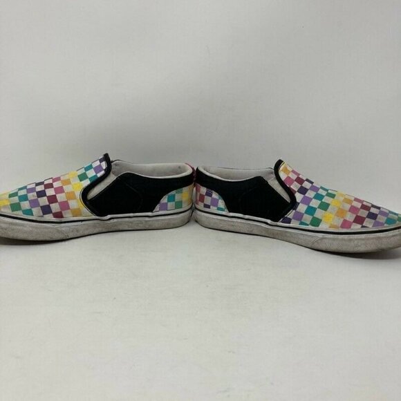 Vans Athletic Shoes Multicolor Low Top Checkered Sneakers 5 - Picture 2 of 9